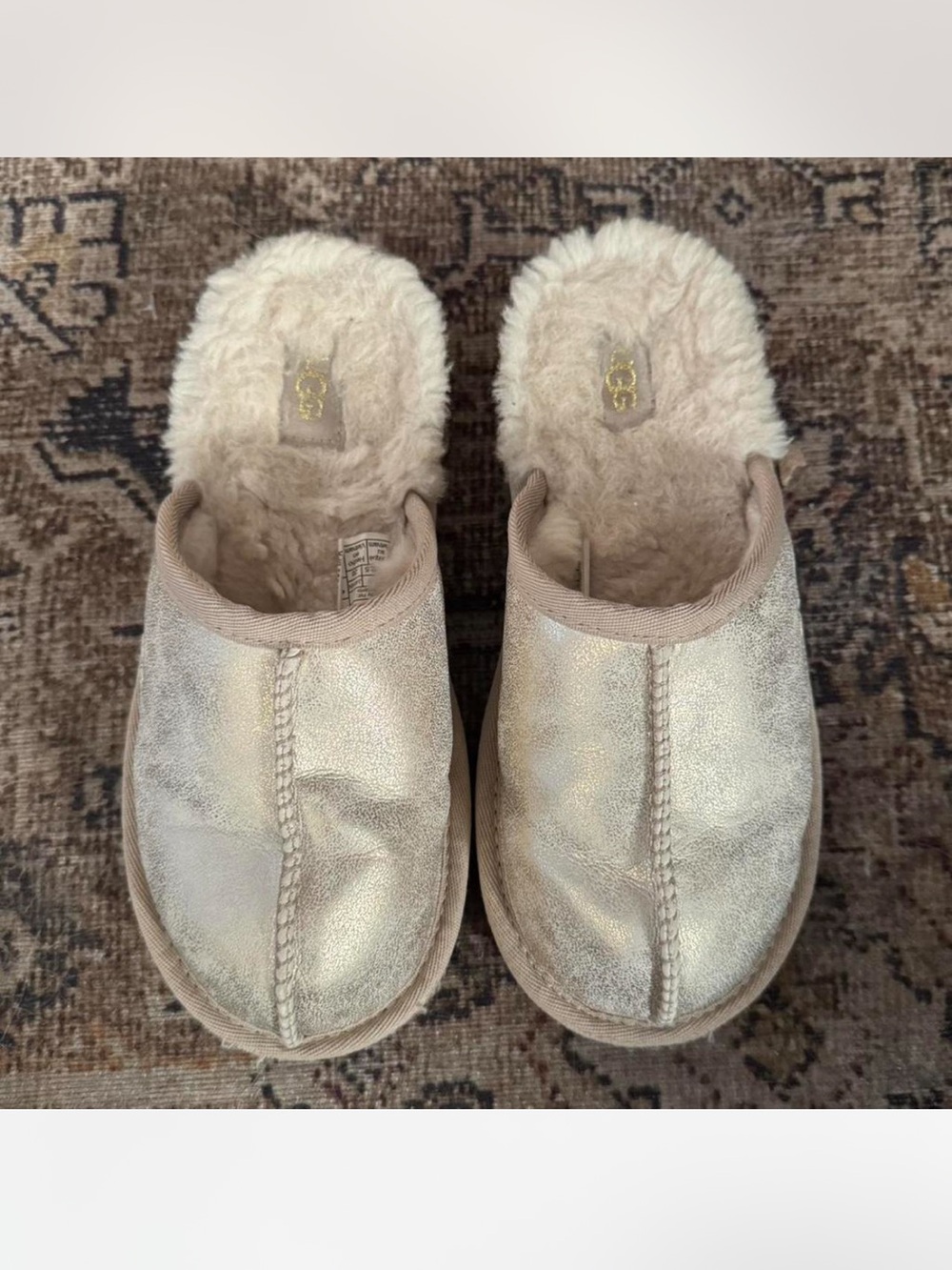 UGG Kids Keegan Metallic Slippers Kids 1